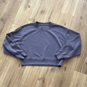 lululemon Perfectly Oversized Cropped Crew *softstreme - size 4 - purple